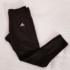 Adidas | Black Climawarm Run Yoga Pants Leggings